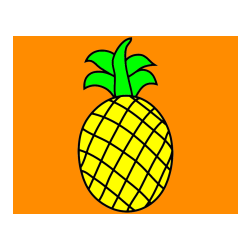 Pobarvana pobarvanka - Pobarvanka ananasa