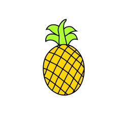 POBARVANA POBARVANKA - Pobarvanka ananasa