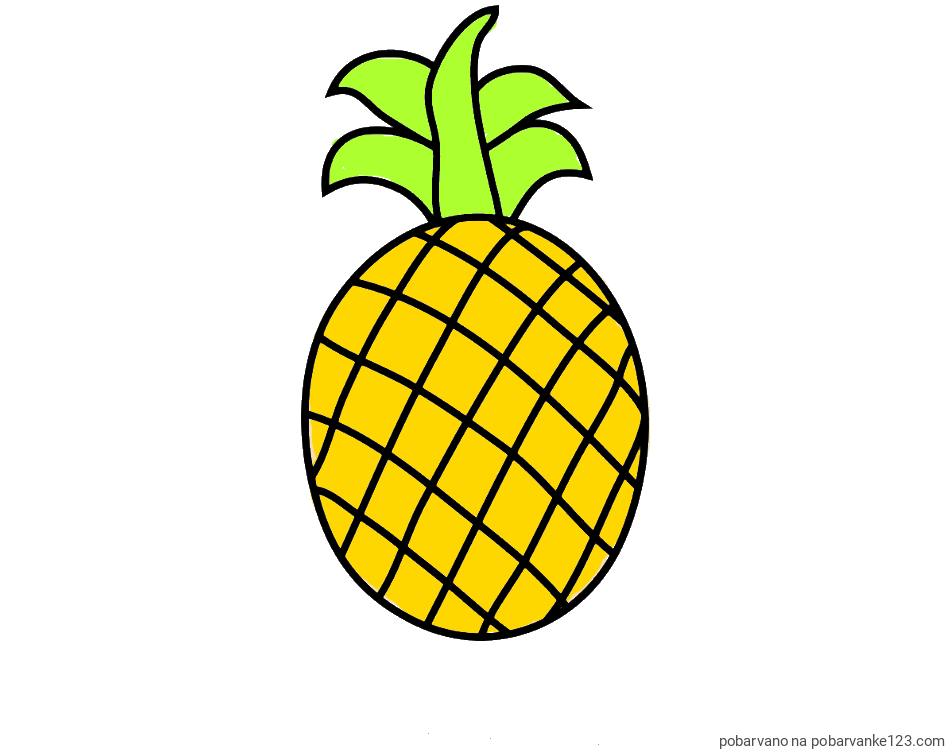 POBARVANA POBARVANKA - Pobarvanka ananasa