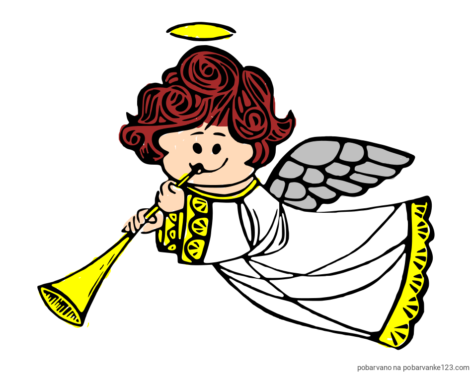 POBARVANA POBARVANKA - Pobarvanka angelčka