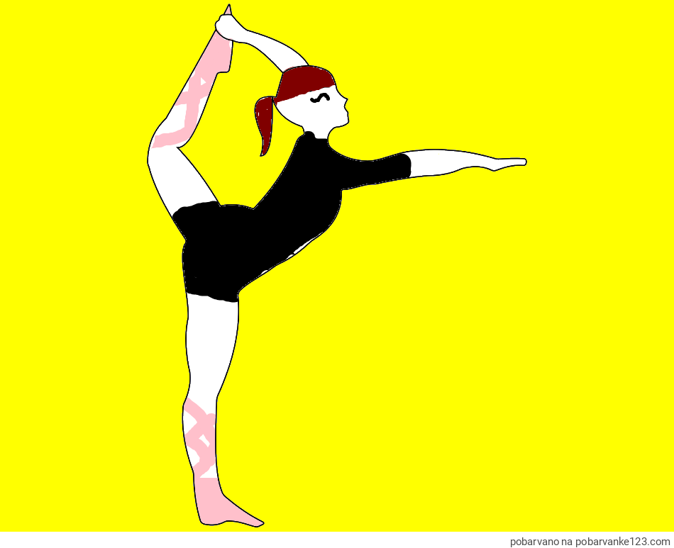 POBARVANA POBARVANKA - Pobarvanka baletke med ogrevanjem