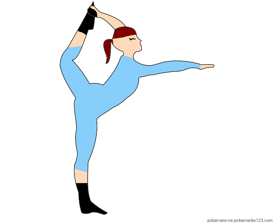 POBARVANA POBARVANKA - Pobarvanka baletke med ogrevanjem