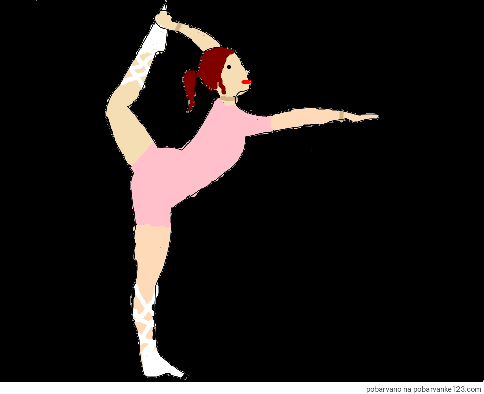 POBARVANA POBARVANKA - Pobarvanka baletke med ogrevanjem