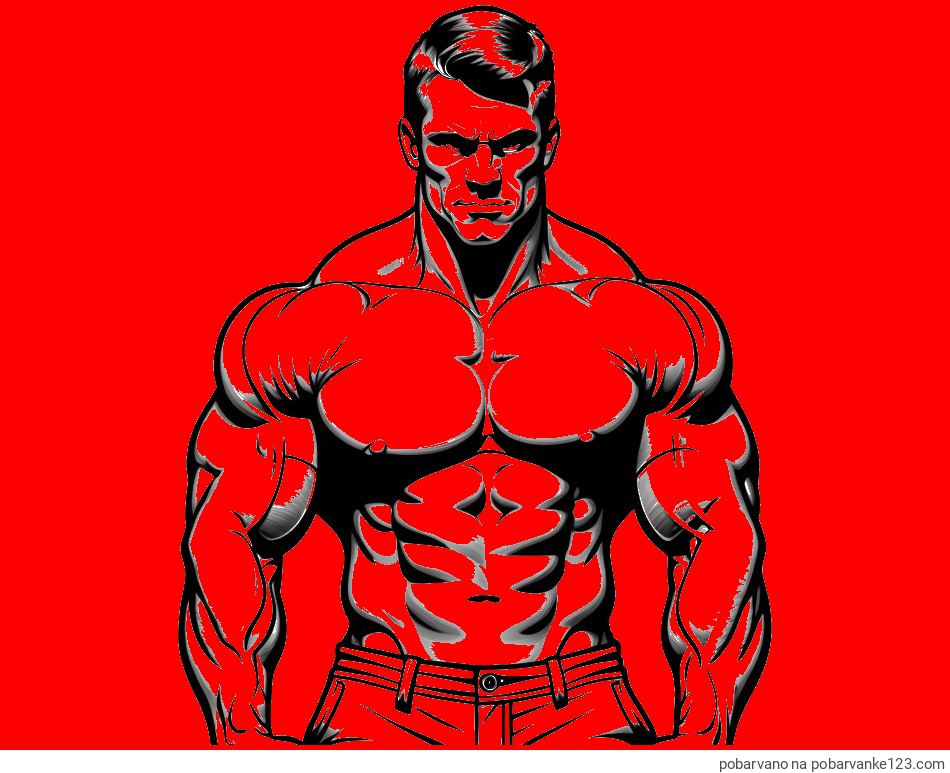 POBARVANA POBARVANKA - Pobarvanka bodybuilder-ja