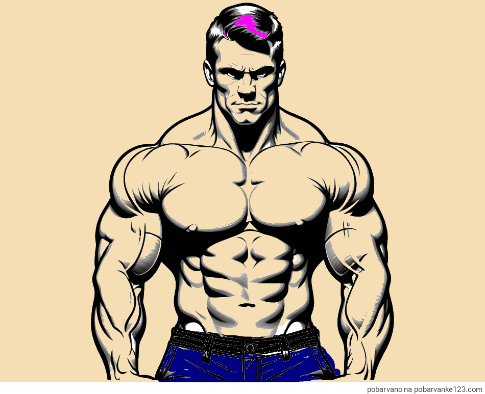 POBARVANA POBARVANKA - Pobarvanka bodybuilder-ja