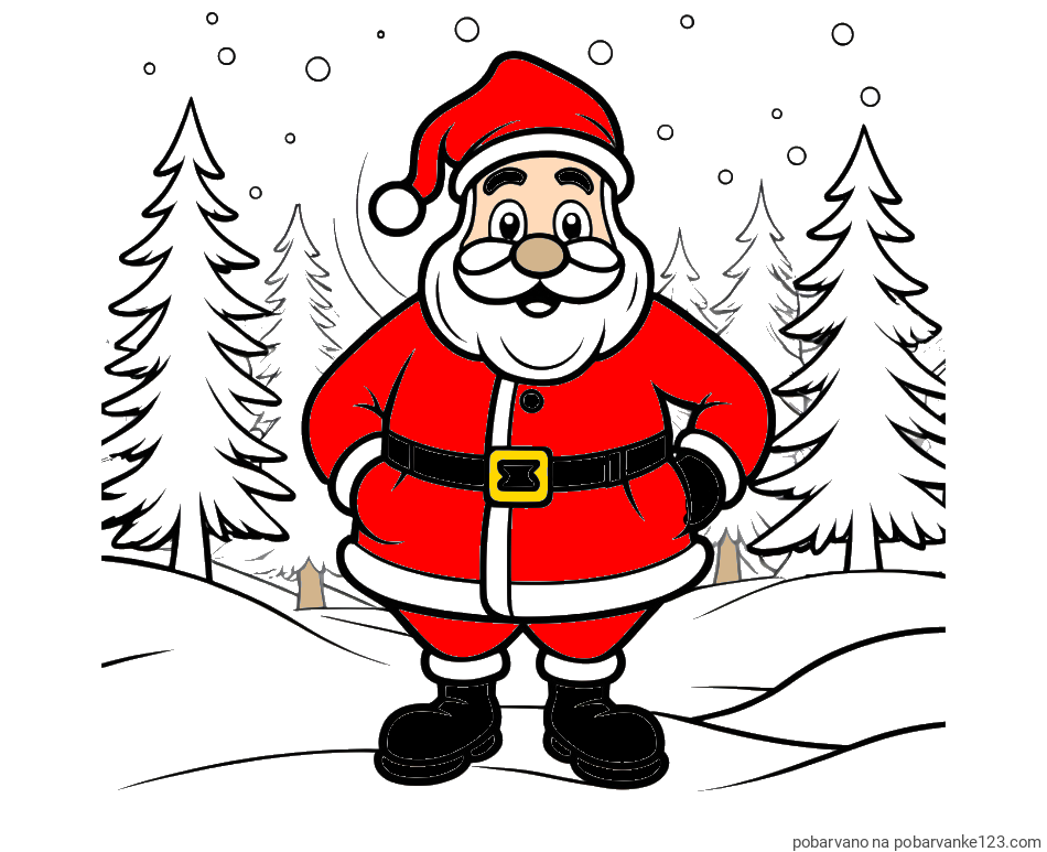 POBARVANA POBARVANKA - Pobarvanka Božička v gozdu