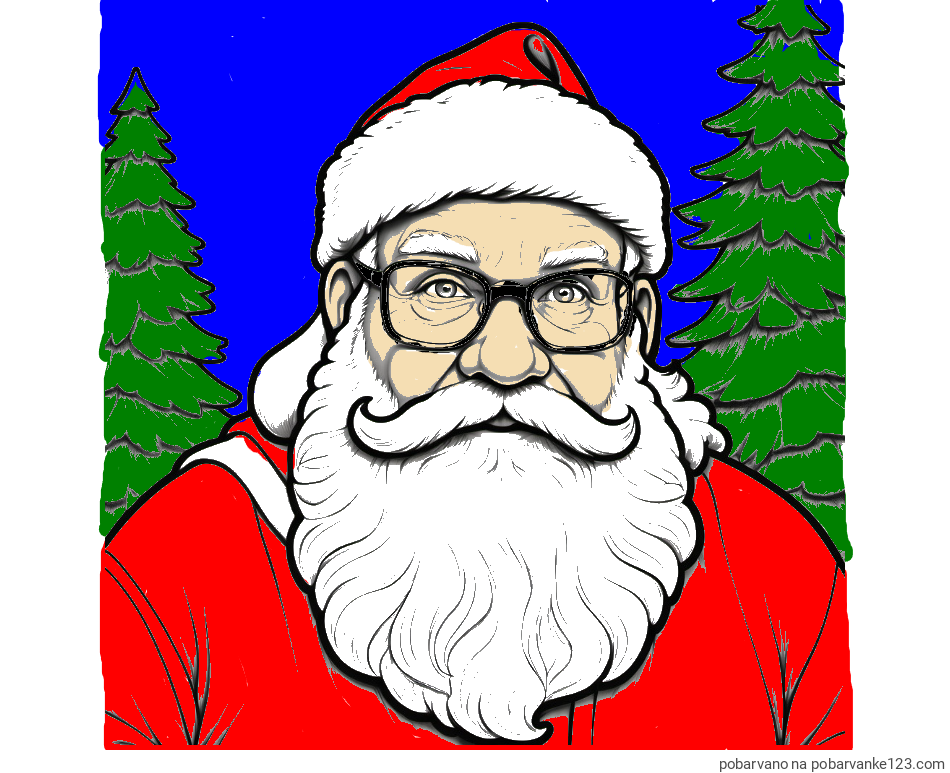 POBARVANA POBARVANKA - Pobarvanka Božička z očali