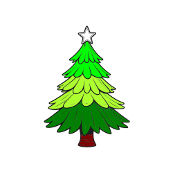 POBARVANA POBARVANKA - Pobarvanka božične smreke z zvezdo