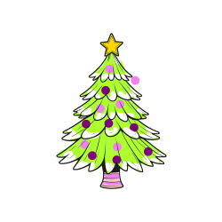 POBARVANA POBARVANKA - Pobarvanka božične smreke z zvezdo