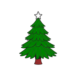 POBARVANA POBARVANKA - Pobarvanka božične smreke z zvezdo