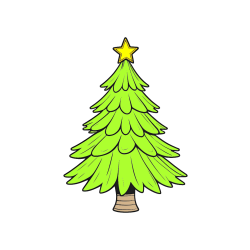 POBARVANA POBARVANKA - Pobarvanka božične smreke z zvezdo