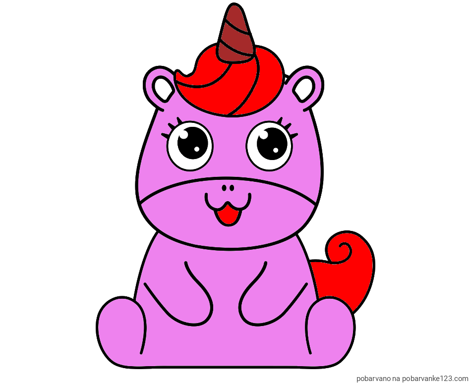 POBARVANA POBARVANKA - Pobarvanka čudovitega samoroga Unicorn