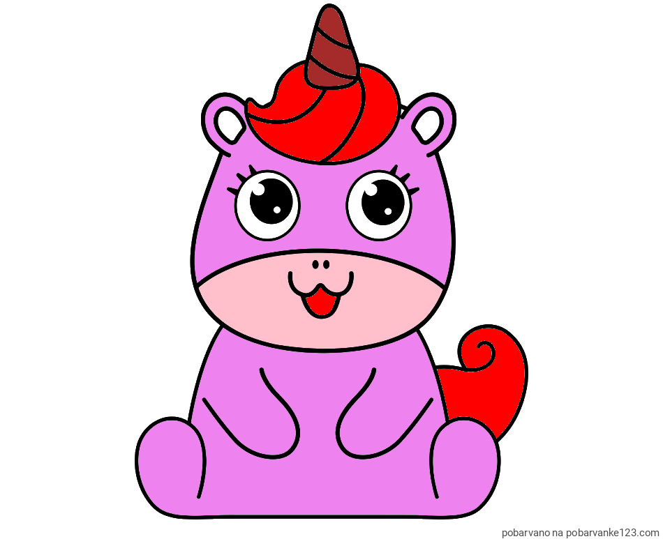 POBARVANA POBARVANKA - Pobarvanka čudovitega samoroga Unicorn