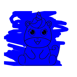 Pobarvana pobarvanka - Pobarvanka čudovitega samoroga Unicorn