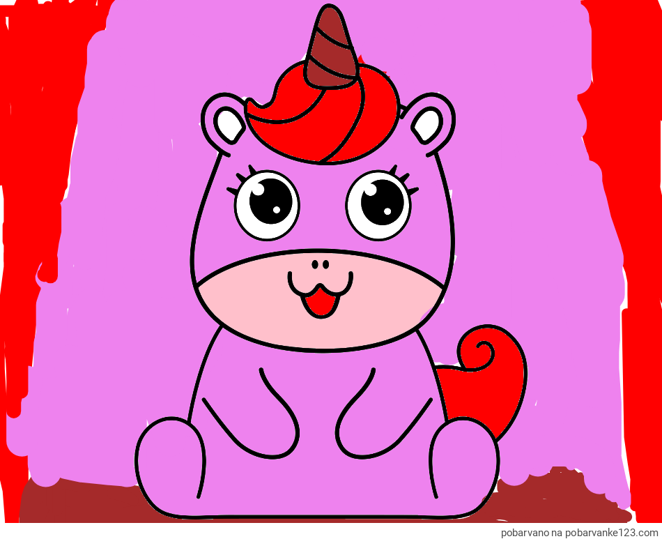 POBARVANA POBARVANKA - Pobarvanka čudovitega samoroga Unicorn