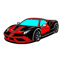 POBARVANA POBARVANKA - Pobarvanka čudovitega športnega avtomobila