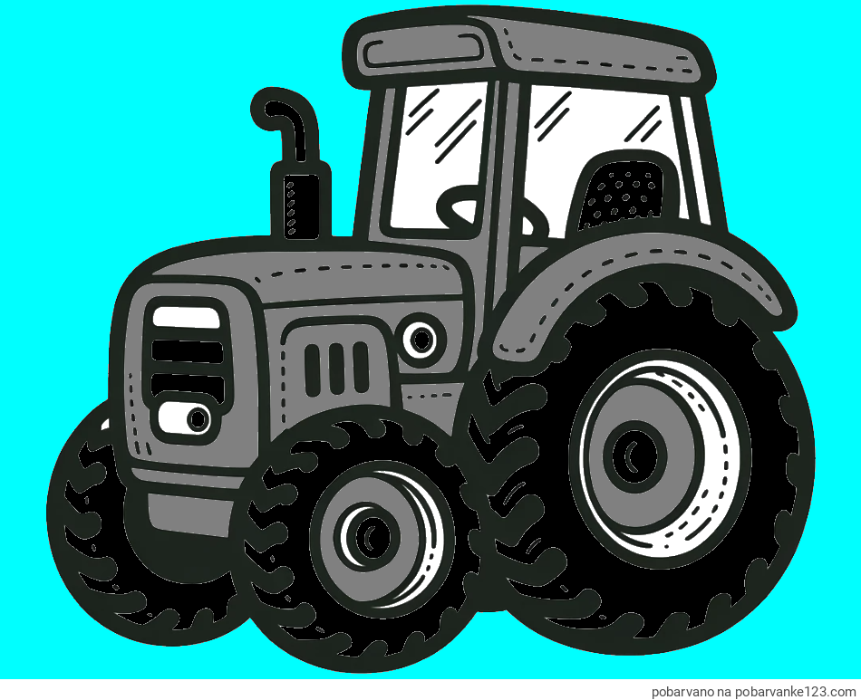 POBARVANA POBARVANKA - Pobarvanka čudovitega traktorja