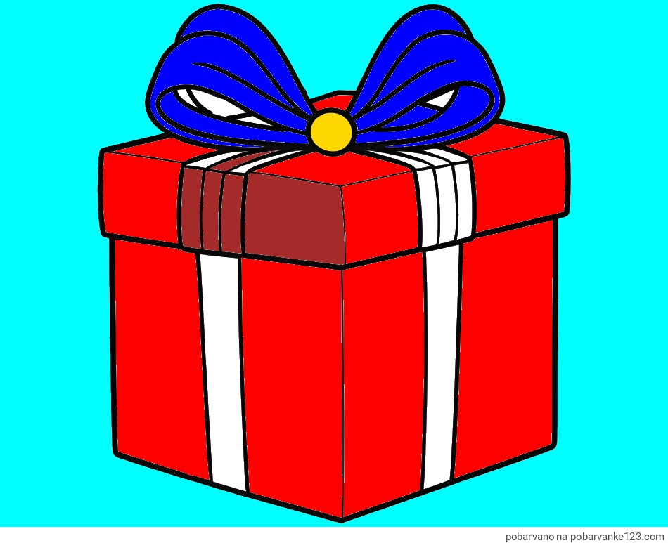 POBARVANA POBARVANKA - Pobarvanka darila s pentljo