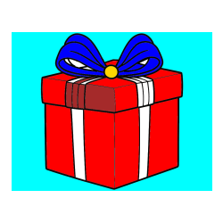 Pobarvana pobarvanka - Pobarvanka darila s pentljo