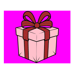 POBARVANA POBARVANKA - Pobarvanka darilne škatle s pentljo