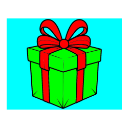 POBARVANA POBARVANKA - Pobarvanka darilne škatle s pentljo