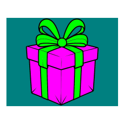 POBARVANA POBARVANKA - Pobarvanka darilne škatle s pentljo