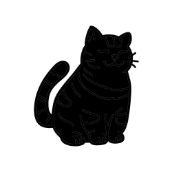 Pobarvana pobarvanka - Pobarvanka debelušne mačke