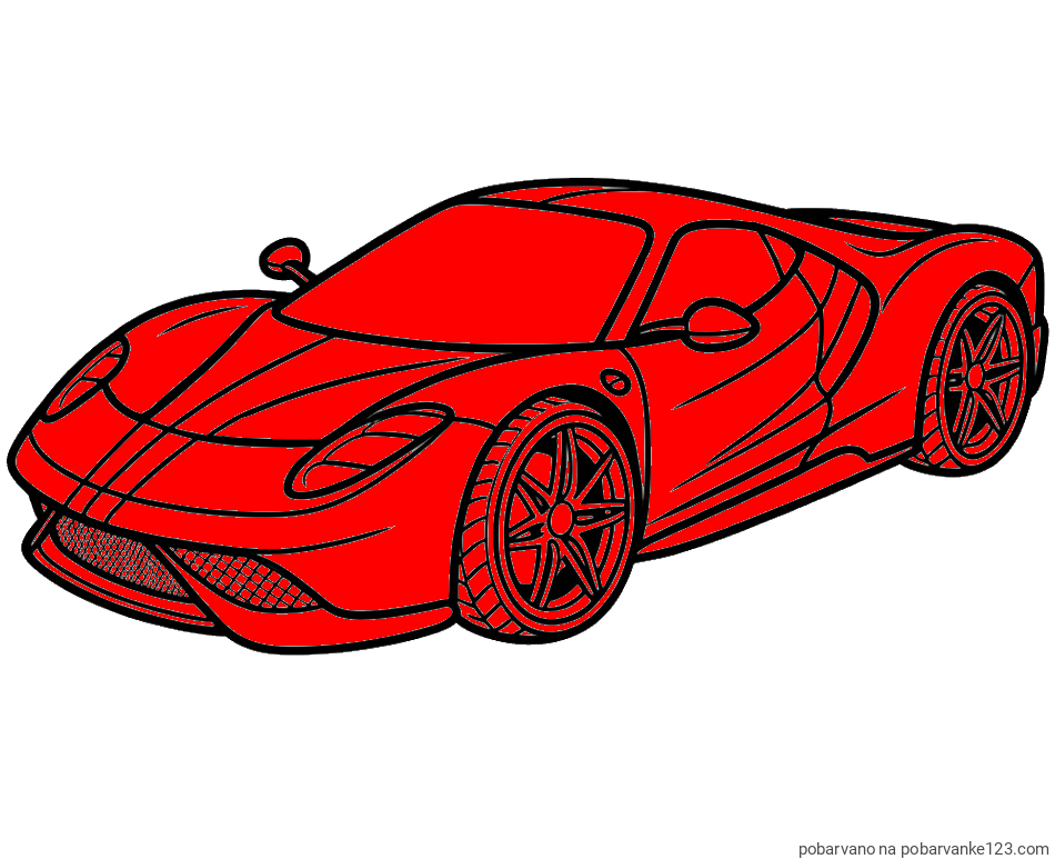 POBARVANA POBARVANKA - Pobarvanka dirkalnega avtomobila