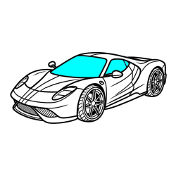 POBARVANA POBARVANKA - Pobarvanka dirkalnega avtomobila