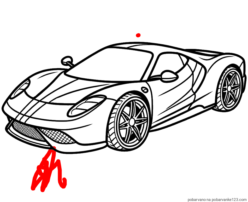 POBARVANA POBARVANKA - Pobarvanka dirkalnega avtomobila