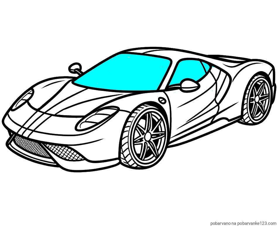 POBARVANA POBARVANKA - Pobarvanka dirkalnega avtomobila