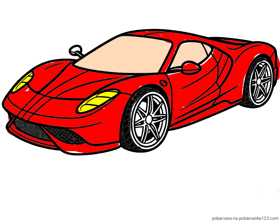 POBARVANA POBARVANKA - Pobarvanka dirkalnega avtomobila