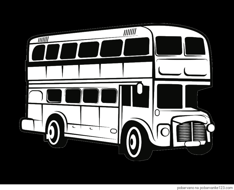 POBARVANA POBARVANKA - Pobarvanka dvonadstropnega avtobusa