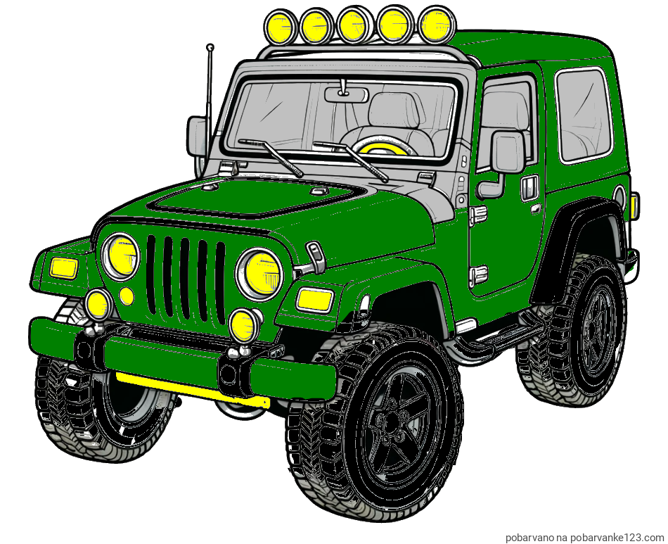 POBARVANA POBARVANKA - Pobarvanka džipa