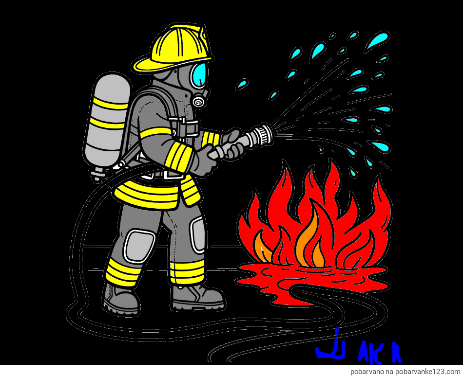 POBARVANA POBARVANKA - Pobarvanka gasilca in velikega požara