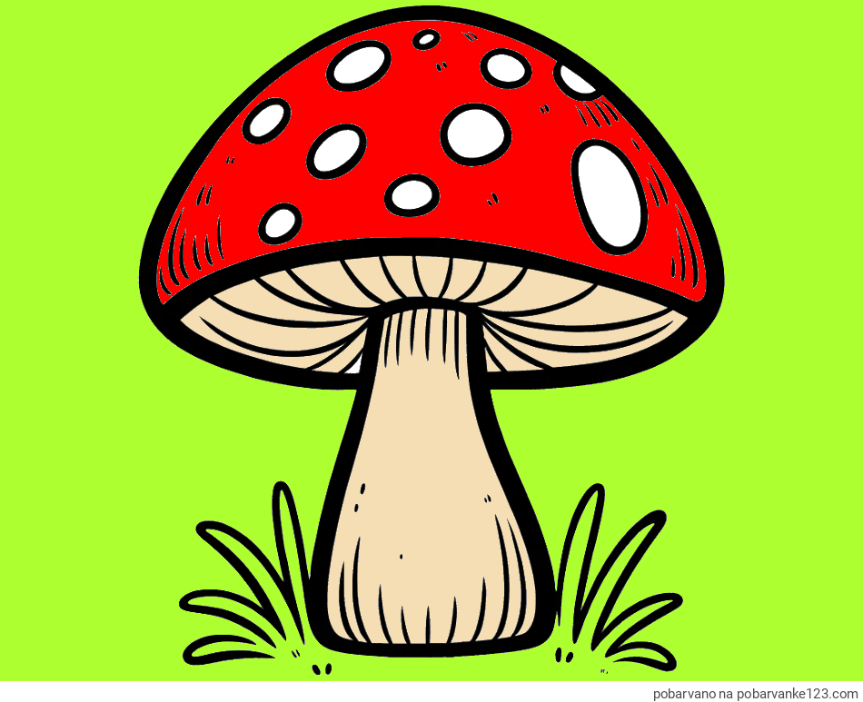 POBARVANA POBARVANKA - Pobarvanka gobe