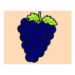 Pobarvana pobarvanka - Pobarvanka grozdja z velikimi rozinami