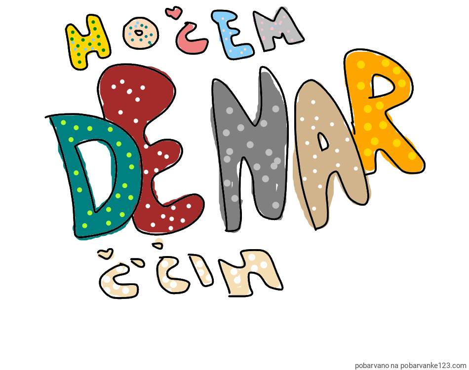 POBARVANA POBARVANKA - 💲 Pobarvanka Hočem denar 💲