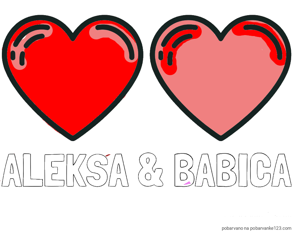 POBARVANA POBARVANKA - Pobarvanka imena ALEKSA in BABICE