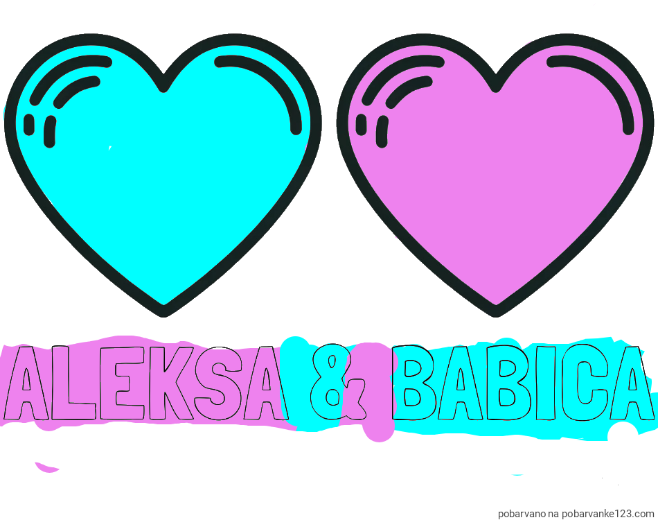 POBARVANA POBARVANKA - Pobarvanka imena ALEKSA in BABICE