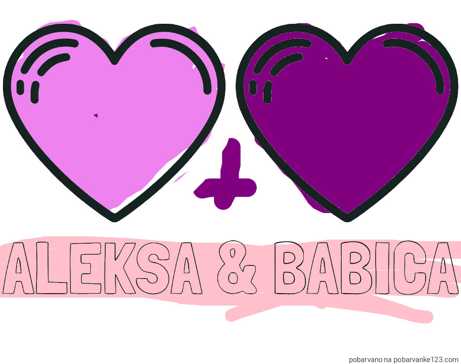 POBARVANA POBARVANKA - Pobarvanka imena ALEKSA in BABICE