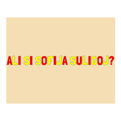 Pobarvana pobarvanka - Pobarvanka imena ALI SI SOFIJA SULIGOJ?