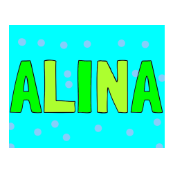 Pobarvana pobarvanka - Pobarvanka imena ALINA