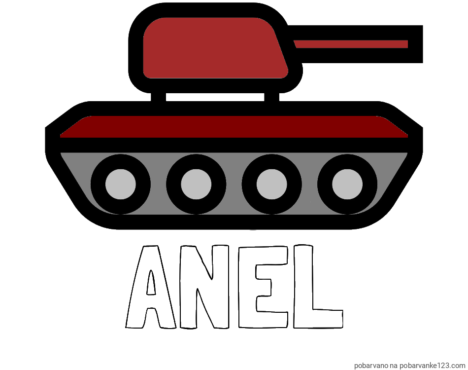 POBARVANA POBARVANKA - Pobarvanka imena ANEL