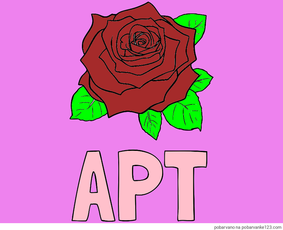POBARVANA POBARVANKA - Pobarvanka imena APT in pobarvanka vrtnice