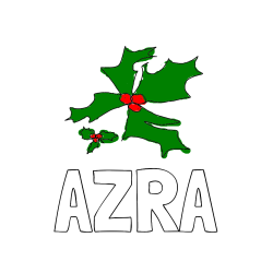 POBARVANA POBARVANKA - Pobarvanka imena AZRA in božični venec