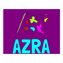 Pobarvana pobarvanka - Pobarvanka imena AZRA in copic in packe