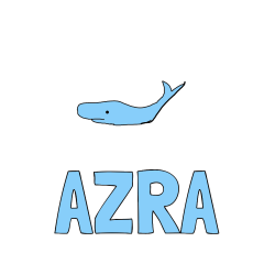 Pobarvana pobarvanka - Pobarvanka imena AZRA in kitovščiina