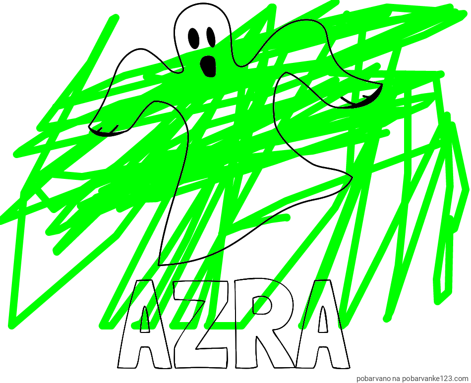 POBARVANA POBARVANKA - Pobarvanka imena AZRA in pobarvanka duha