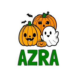 POBARVANA POBARVANKA - Pobarvanka imena AZRA in pobarvanka duhca in buč za noč čarovnic